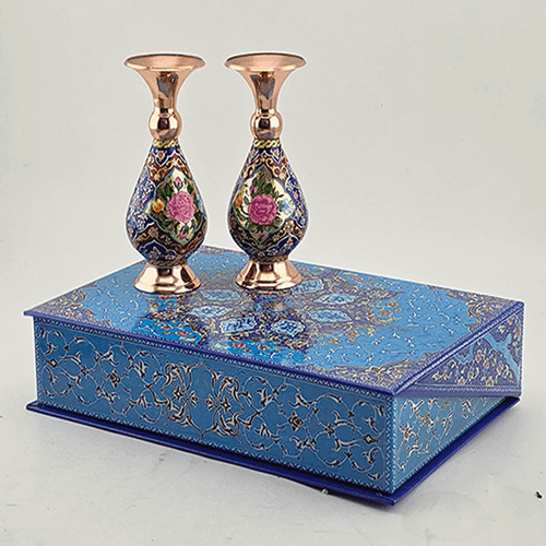 گلدان 16 سانت ورق طلا