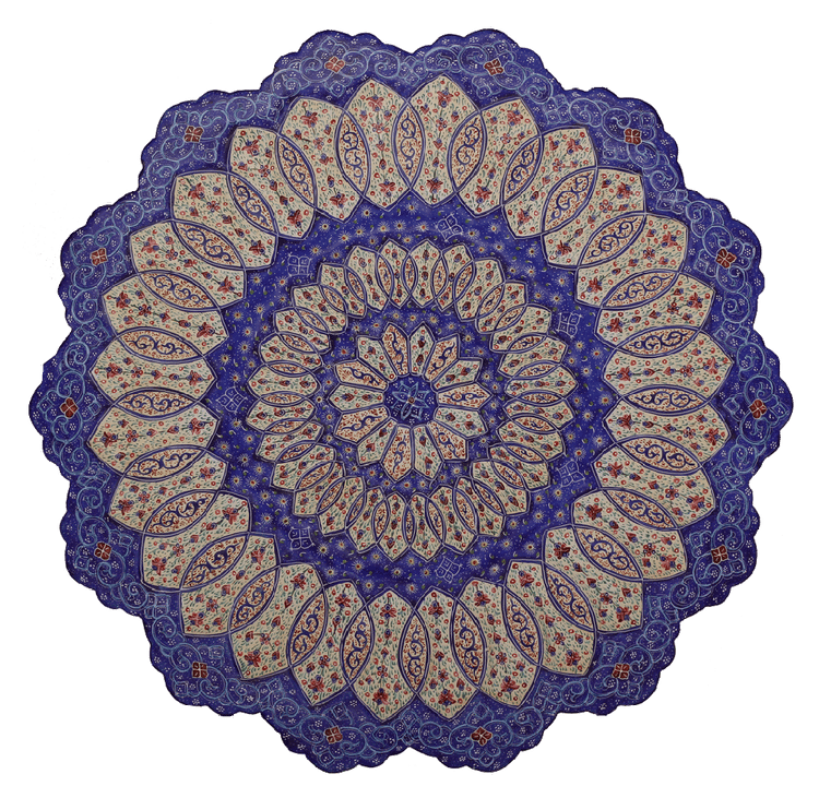 بشقاب مینا کاری صنایع دستی هنرمندان آپادانا