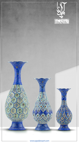 گلدان مینا کاری صنایع دستی آپادانا