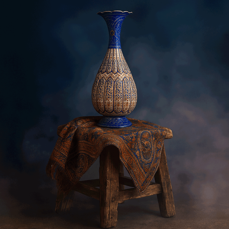 گلدان مینا کاری صنایع دستی آپادانا